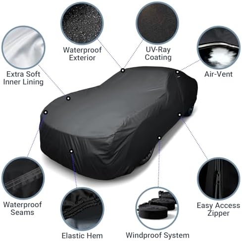 iCarCover Waterproof Car Cover for 1985-1992 Chevy Sprint