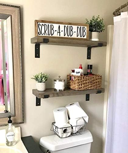 Shelf Brackets 10 Inch Lip Brackets for Shelves, Industrial Forged Steel Floa...