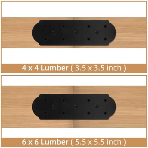 I Shape Steel Flat Bracket, 4 Pcs 10" X 3" Flat Fixing Mending Plat...