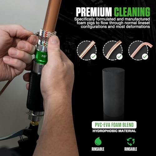 hilmor HLC007 HVAC Lineset Cleaner - Pressurized Foam Puck System to Remove C...