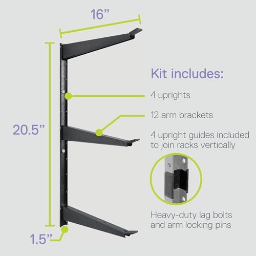 Heavy Duty Wood and Lumber Storage Rack (2-Pack), Holds Up To 960 lbs - Easy ...