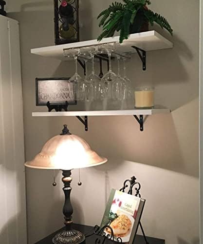 LuckIn 12 Inch Heavy Duty Shelf Bracket, Wall Shelf Brackets, 90 Degree Brack...