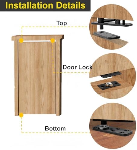 Hidden Door Pivot Hinge,600LBS Load-Bearing,Thickened Solid Steel