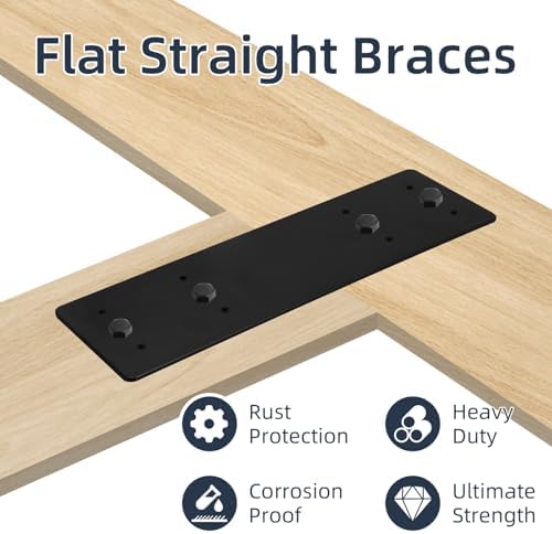 4Pcs Straight Steel Flat Plate, 10" X 3" Heavy Duty Mending Plate, ...
