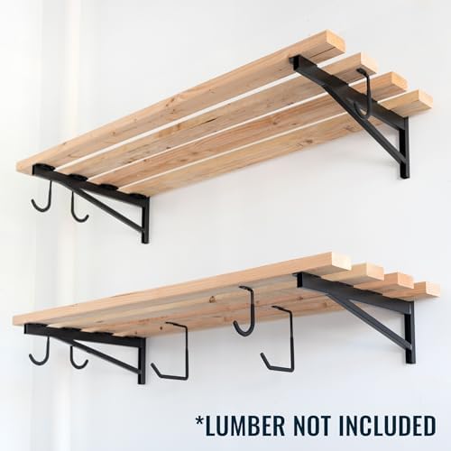 StoreYourBoard 24 Inch Heavy Duty Shelf Brackets, Set of 4 for 2' x 4'...