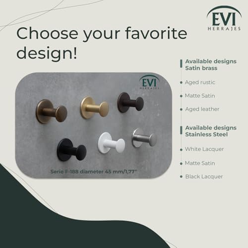 Evi Bathroom Hanger | Stainless Steel Wall Hanger | White Lacquered Finish | ...