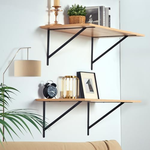 VEVOR Shelf Support, 18x12 in Set of 12, Durable Wall Mount Brackets, 3mm Mat...