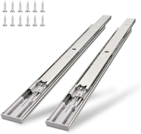 10 inch Soft Close Drawer Slides 6 Pairs (12 Pcs) Heavy Duty Cabinet Side Mou...