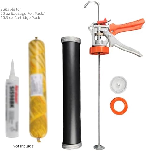 Sausage Caulking Gun | Dual‑Purpose for 20oz Sausage Foil & 10oz Cartridge