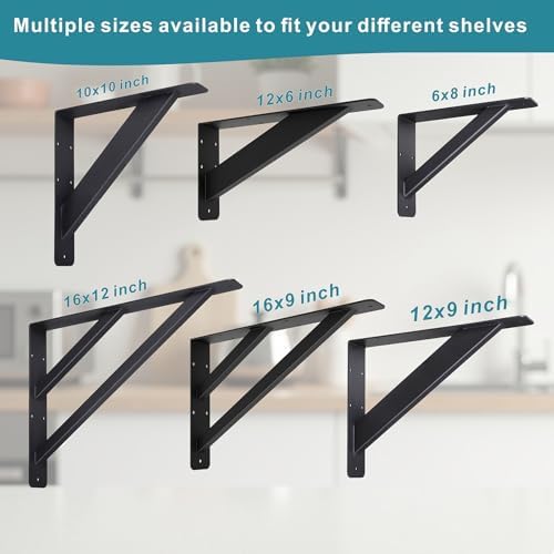 16 inch Heavy Duty Shelf Brackets, Countertop Support Brackets, Fireplace Man...