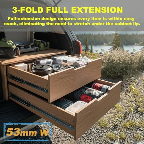 Heavy Duty 32" Drawer Slides, Full Extension Ball Bearing, 300LB