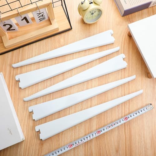 CroBlissful 20 Pcs Adjustable Shelf Brackets for Double Track System Closet O...