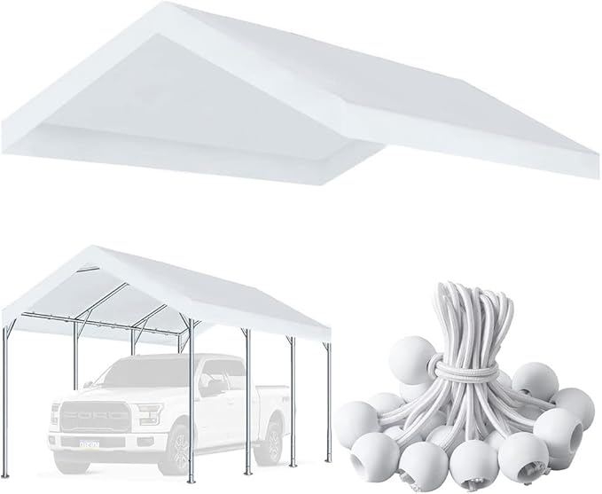 10'x20' Upgraded Carport Replacement Top Canopy Cover