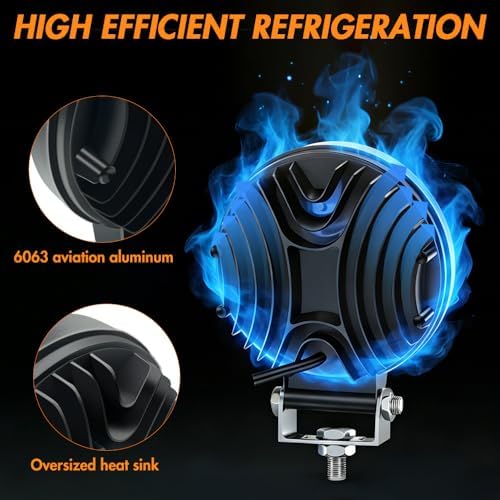 4Pcs 4 Inch 99W Driving Fog Lights Spot Flood Beam Led Car Light, 12V 24V Off...