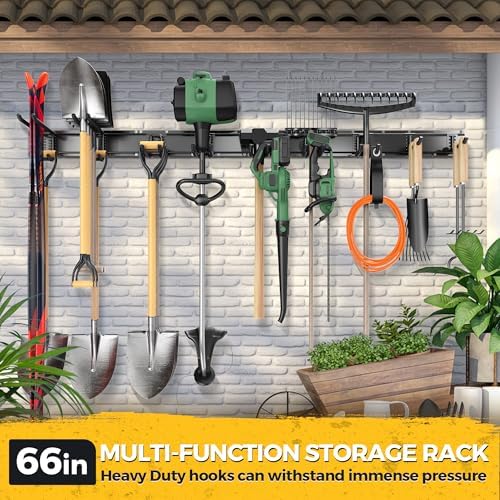 LBT 66" Garage Tool Organizer Wall Mount - 720lbs Garden Tool Organizer