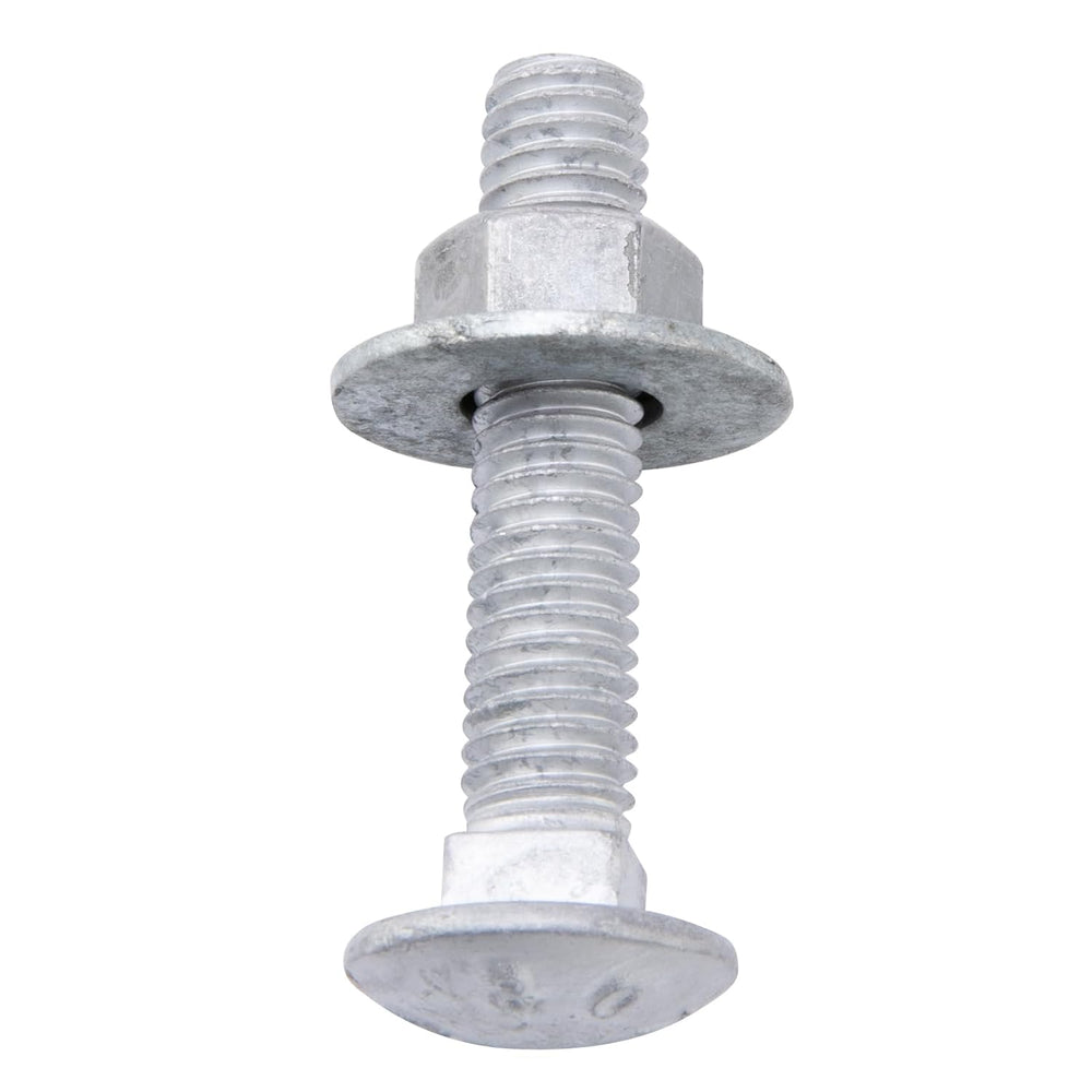 1/2" x 2" Carriage Bolts (25 PCS), Hot Dip Galvanized, Heavy Duty R...