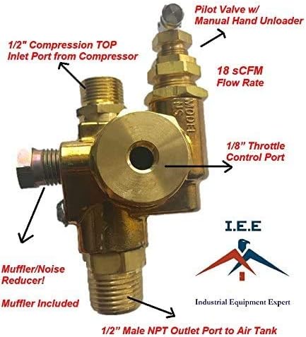 GAS Air Compressor Pilot check valve unloader valve combo 95-125 NSG7