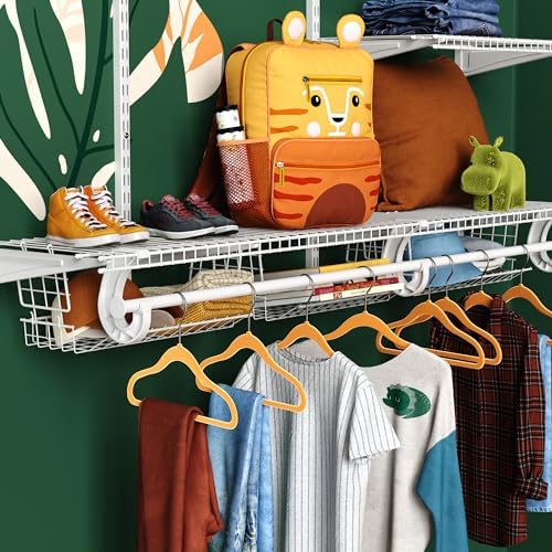ClosetMaid Hideaway Hanging Wire Shelf for Closets, Pantries, Laundry Rooms, ...