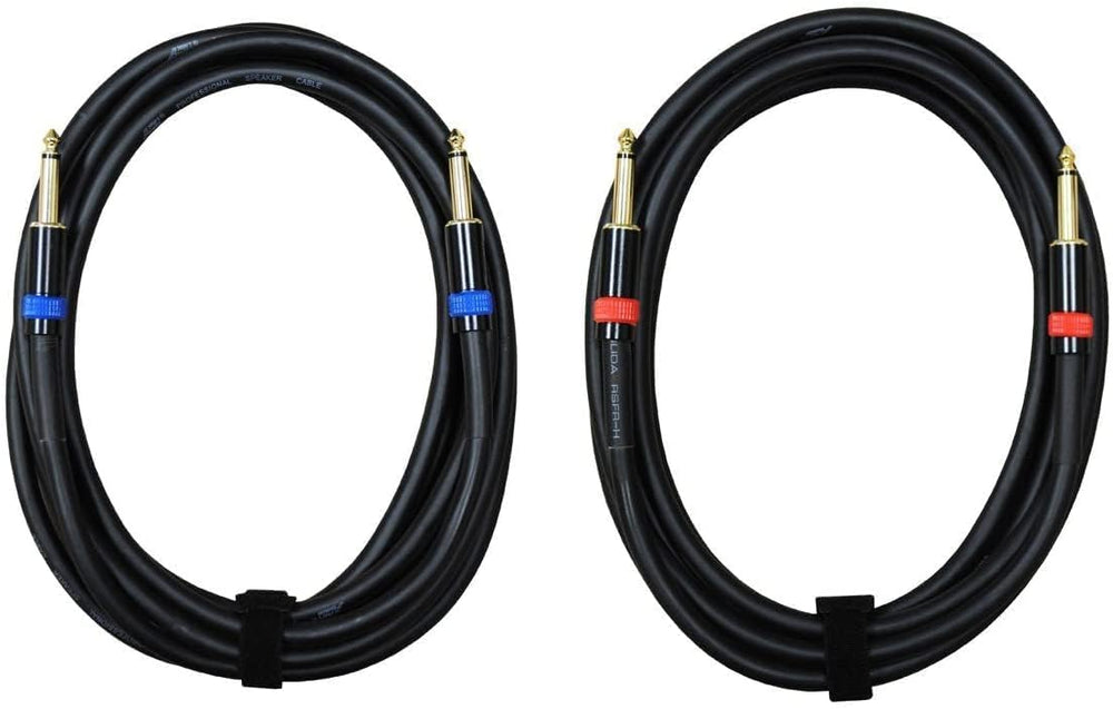 AUDIO 2000'S ADC99100 Two-Pack 25-Foot 1/4-Inch to 1/4-Inch 14 Gauge (14 ...