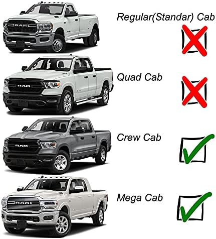 Window Visors for 09-18 Ram1500 Crew Cab;19 Ram1500 Classic Crew Cab 94109Y