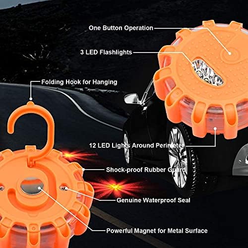 PACETAP Car Roadside Emergency Kit, Essential Auto Safety Road Side Assistanc...