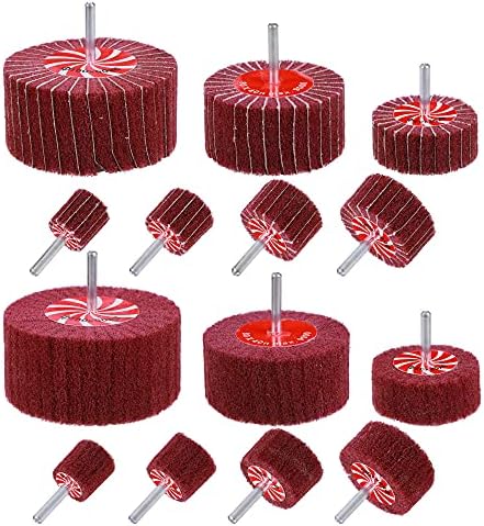 Rocaris 14 Pack Rocaris Buffing Flap Wheels - 7 Size Flap Disk