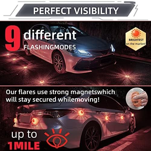 LED Road Flares 6Pack Roadside Emergency car kit Emergency Road Flares Kit
