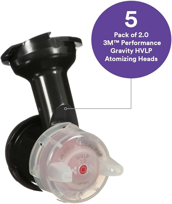 3M Performance Gravity HVLP Atomizing Head Refill Kit, Size 2.0,