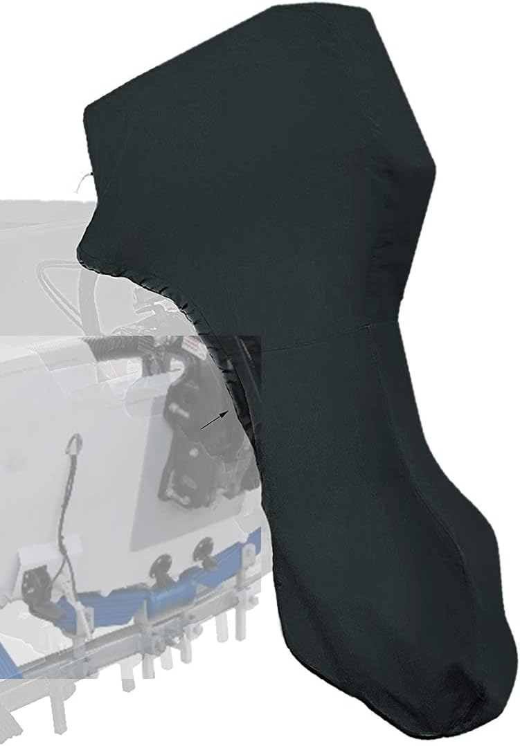 Boat Motor Covers 100-225 HP, Full Outboard Motor Cover, Black