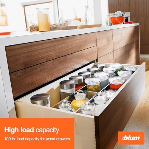 Blum Tandem Plus BLUMOTION Soft-Close Undermount Slides Kit, 18 in, 2-Pack