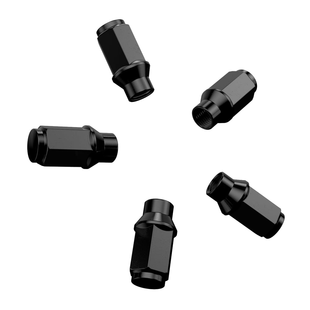 24pcs Black Bulge Lug Nuts - 1/2x20 Threads - 1.75 inch Length - ET Style - C...