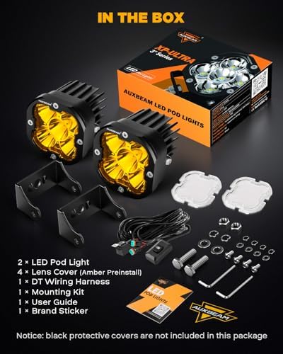 Auxbeam XP-Ultra Series Hyperspot LED Pods 3-Inch Off-Road Lights 2-Pack