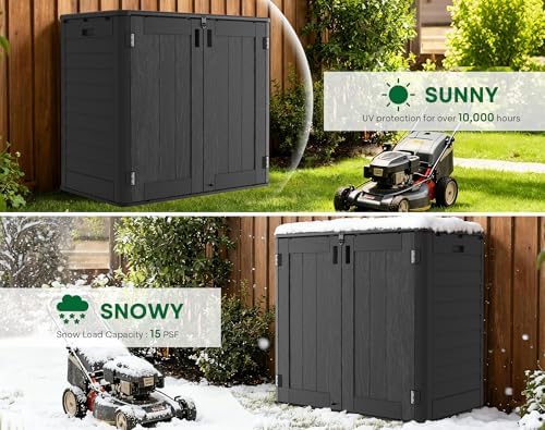 Outdoor Storage Cabinet Waterproof 31 Cu.Ft with Lockable Doors