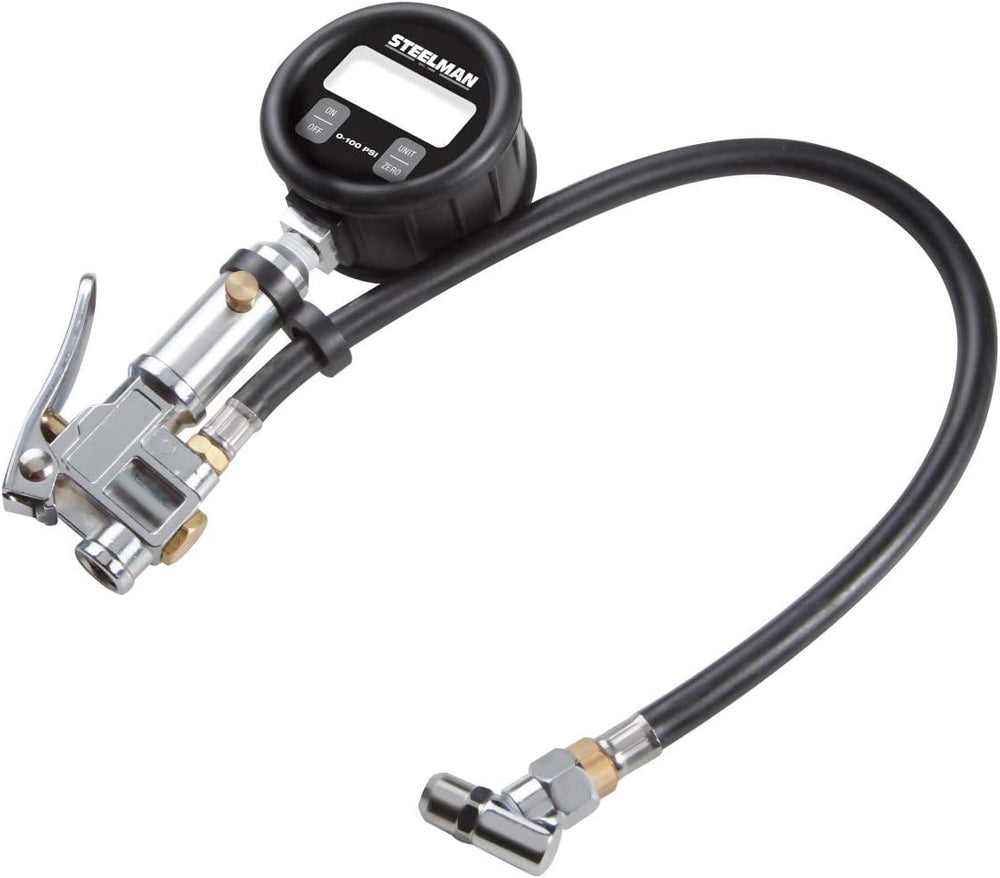 Steelman High Accuracy Digital Gauge Tire Inflator, 0-100 psi, Easy-Read LCD ...