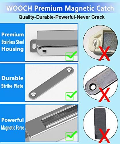 WOOCH Door Magnetic Catch - 160lb High Magnetic Stainless Steel Heavy Duty Ca...