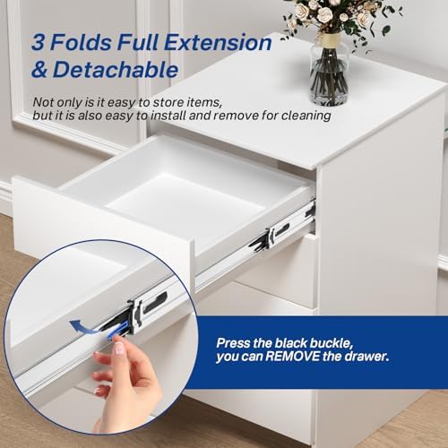 5 Pairs Soft Close Drawer Slides 22 Inch Heavy Duty Cabinet Runners