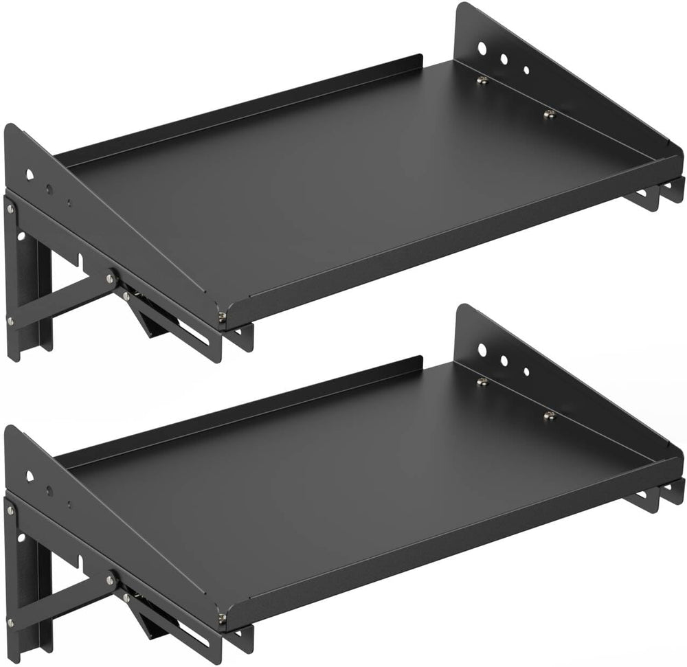 ULIBERMAGNET Garage Folding Storage Rack Shelves, 100LB Metal Wall Mounted (2...