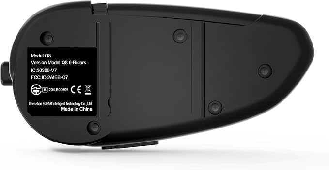 Q8 Motorcycle Helmet Bluetooth Intercom Headset, 230hours Standby, 6 Riders