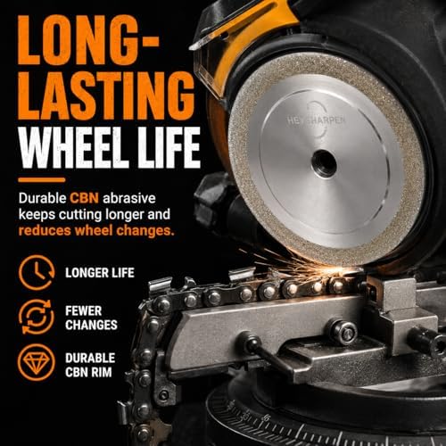 CBN Chainsaw Grinding Wheel 5-3/4", 7/8" Arbor, 3/16" Thick, f...