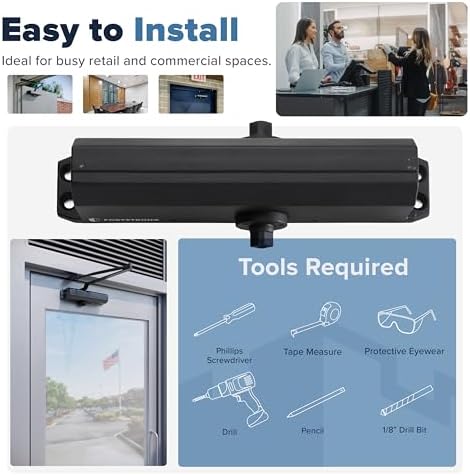Commercial Door Closer – Heavy Duty Grade 1 Automatic Door Closer for Commerc...