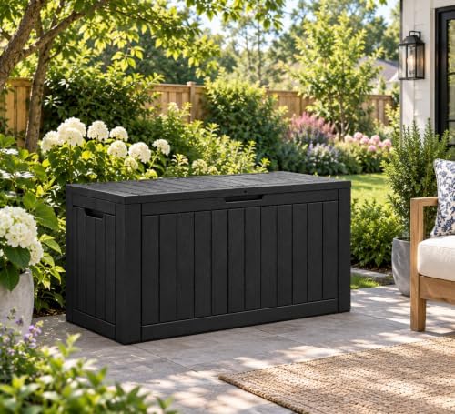 KAMABOKO Outdoor Storage Box, 150 Gallon Deck Box Outdoor Waterproof