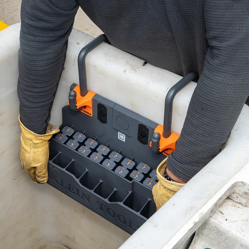 Klein Tools BC501S S-Hook Hard Tool Storage Module, 18 Compartments, Magnetic...