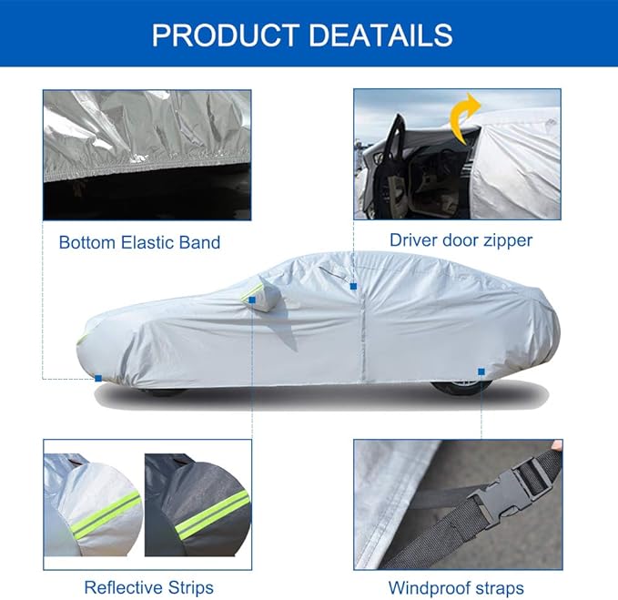 KouKou 6 Layers SUV Car Cover Waterproof All Weather, Universal Fit