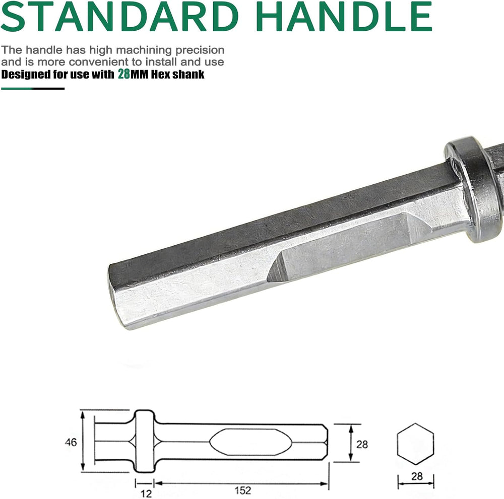 MonkeyKingBar 22" Hex Chisel Bit, Fits Round Hex & Spline Hammers