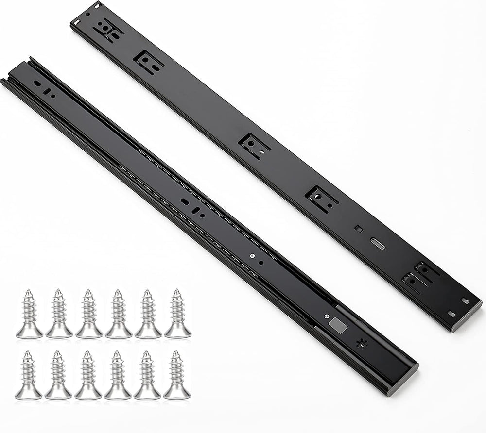 Ravinte Matte Black Soft Close Drawer Slides 22 Inch 10 Pairs 20 Pack