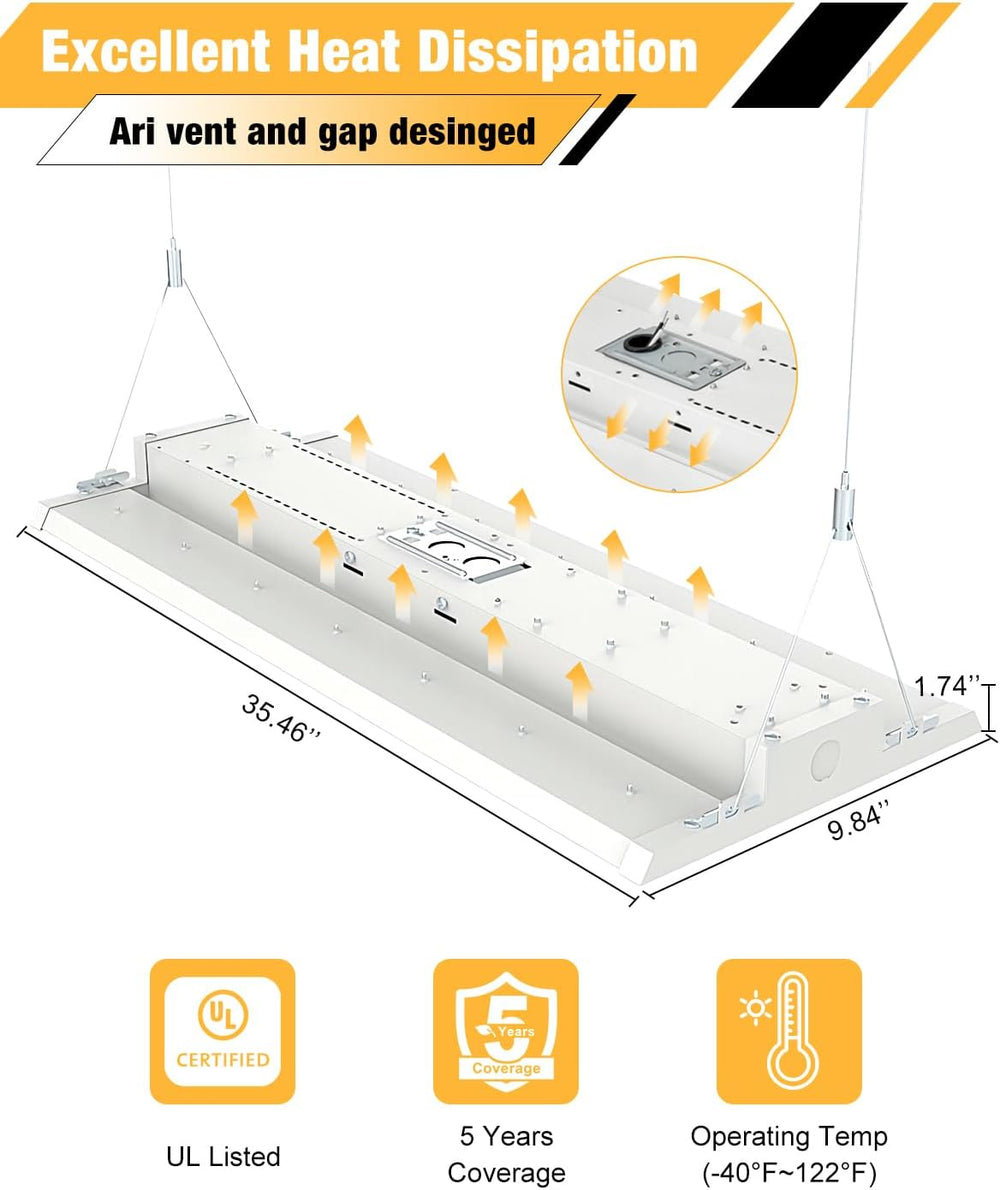 LED Linear High Bay Light, 300W 45000LM 5000K High Bay Shop Lights