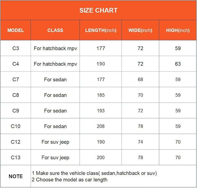 Kayme SUV Car Covers for Automobiles Waterproof All Weather Sun Uv Rain