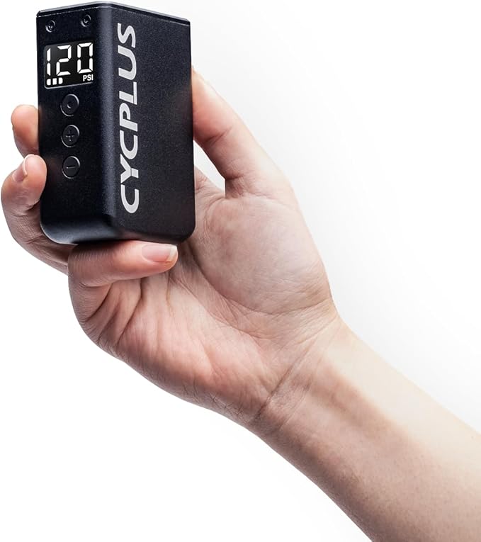 CYCPLUS Tiny Pump Mini with Gauge, Max 120 PSI Cordless Bicycle Air Pump