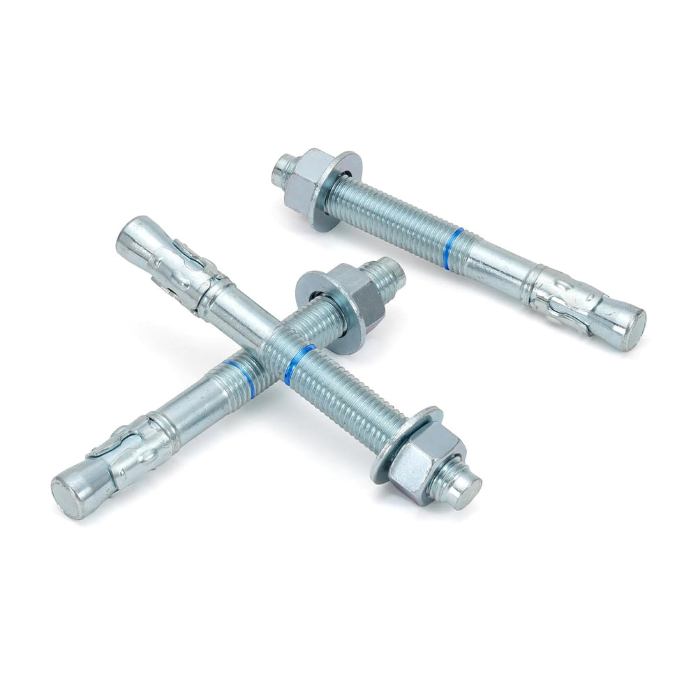 3/4" x 7" Concrete Anchors (10 Pack) 3/4 inch Wedge Anchors Bolts Z...