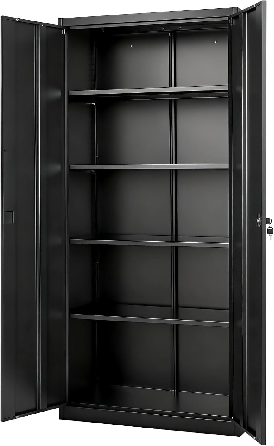 VEVOR Metal Storage Cabinet, 68.9 in Lockable Steel Garage Cabinet with 4 Adj...